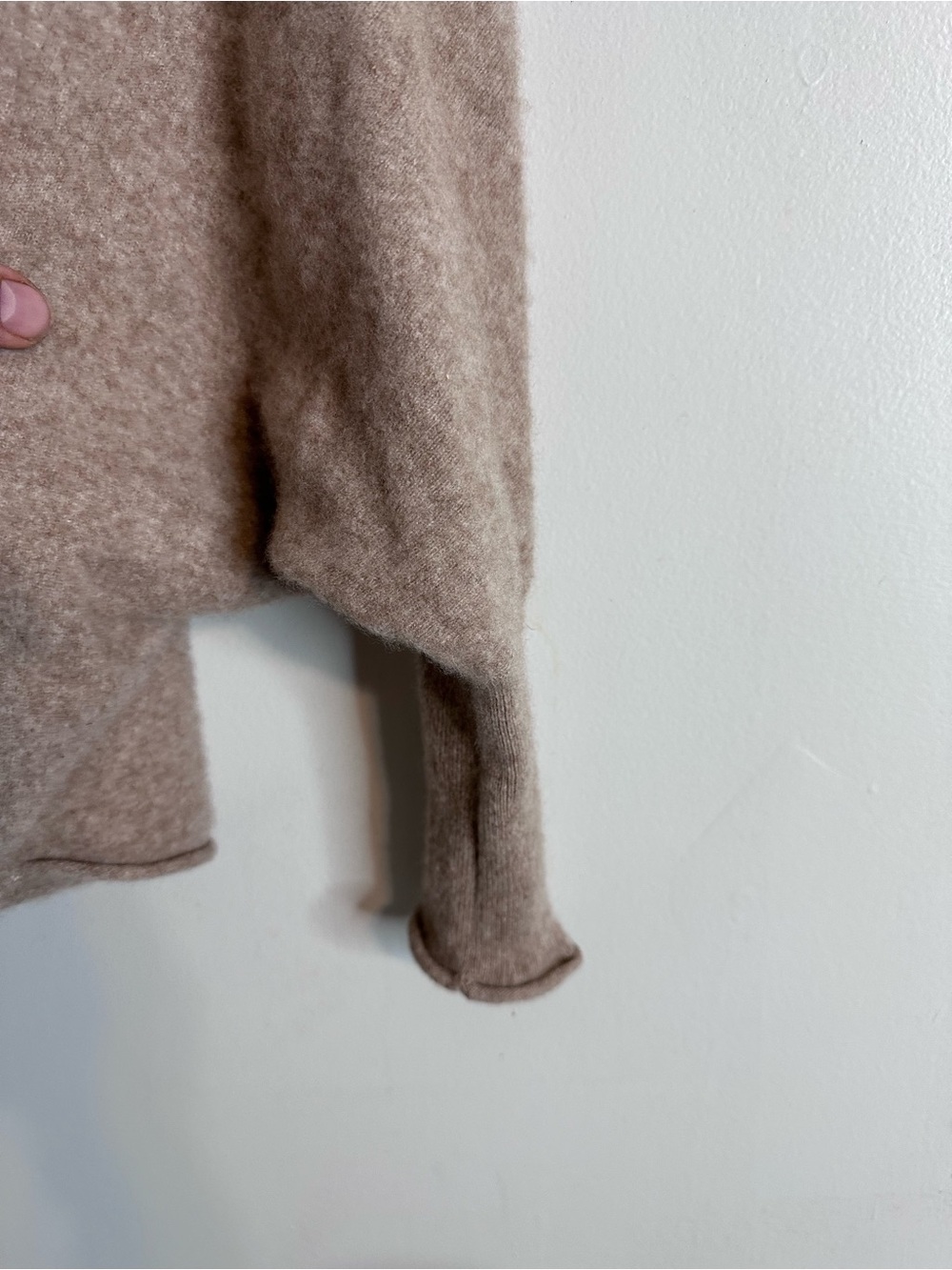 Quince Cozy Crewneck Sweater in Taupe - Picture 9 of 13